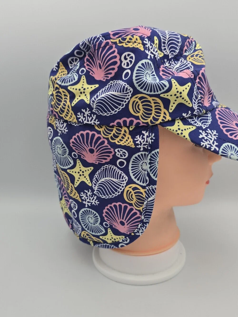 Kids Sun Hat With Neck Protection Ocean/Sea Themed Hat OSFM